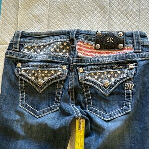 American Flag Sequin Miss Me Jeans